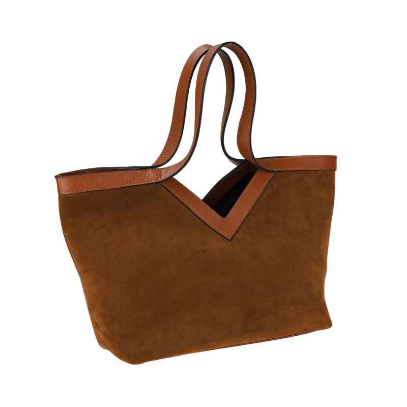 BZNA Bag Marini Cognac Wildleder Italy Damen Handtasche Schultertasche Tasche