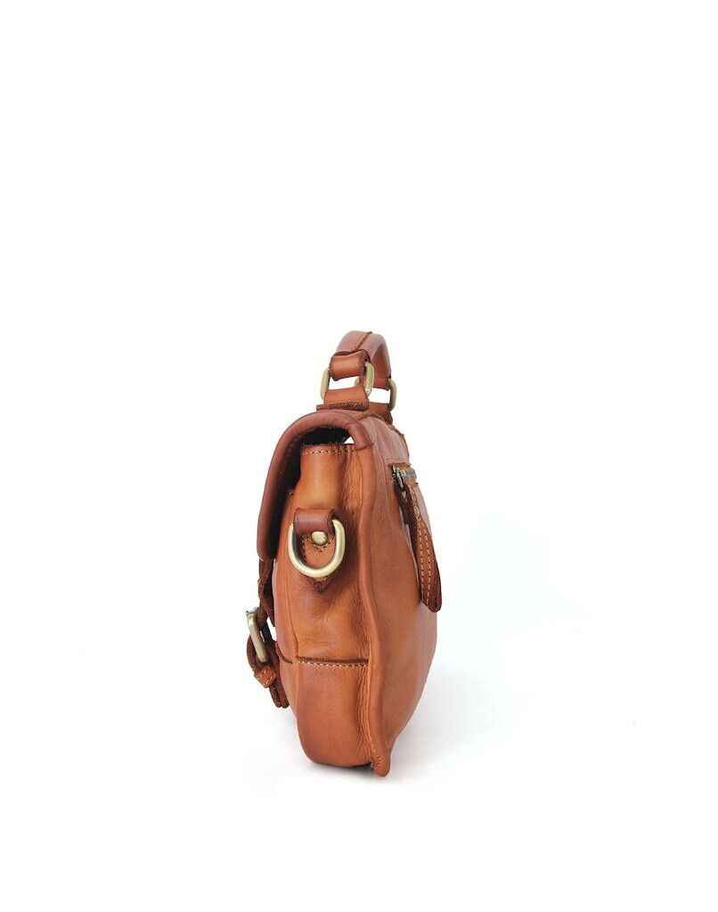 BZNA Aktentasche Enzo Blau  Business Bag Designer Ledertasche Schultertasche