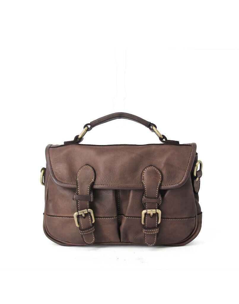 BZNA Aktentasche Enzo Braun  Business Bag Designer Ledertasche Schultertasche