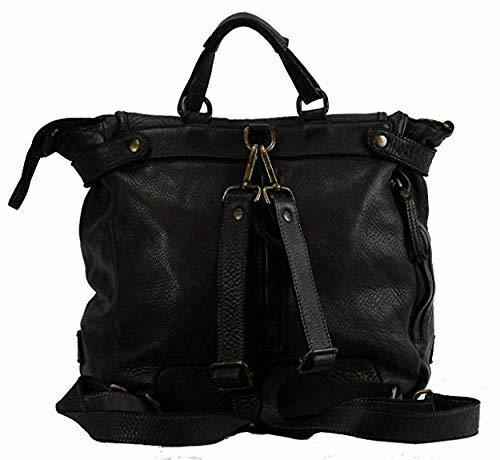 BZNA Bag Anna Grau Rucksack Laser Musterung an der Deckelklappe Backpacker
