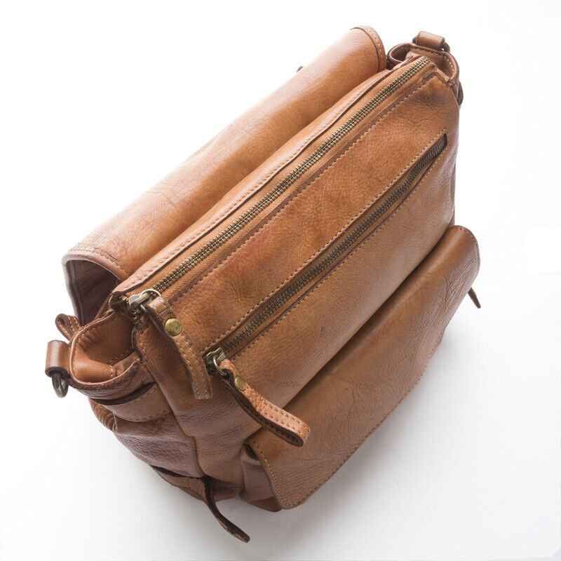 BZNA Bag Anna Grün Backpacker Designer Rucksack Ledertasche Damenhandtasche