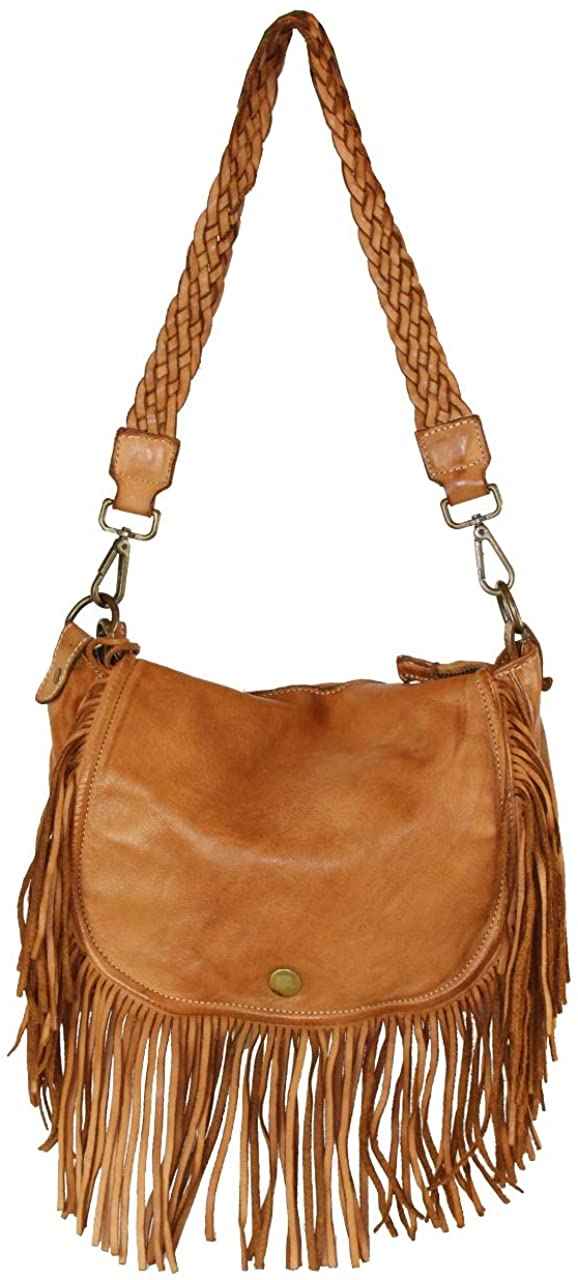 BZNA Bag Bari cognac Italy Designer Damen Handtasche Ledertasche Schultertasche Tasche Leder Shopper Neu