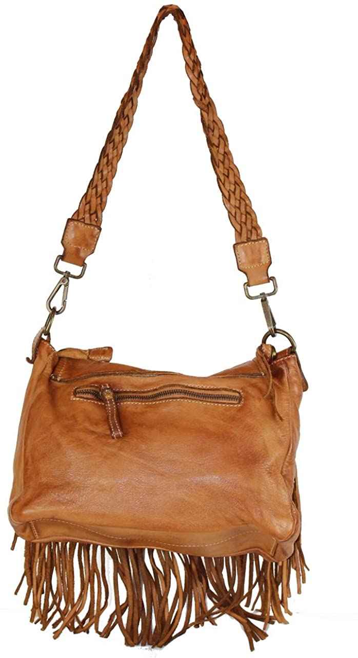 BZNA Bag Bari cognac Italy Designer Damen Handtasche Ledertasche Schultertasche Tasche Leder Shopper Neu