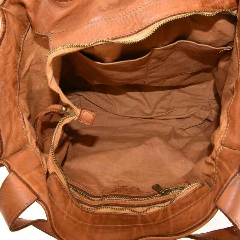 BZNA Bag Cassy Grau Italy Designer Beutel Umhängetasche Damen Handtasche Leder