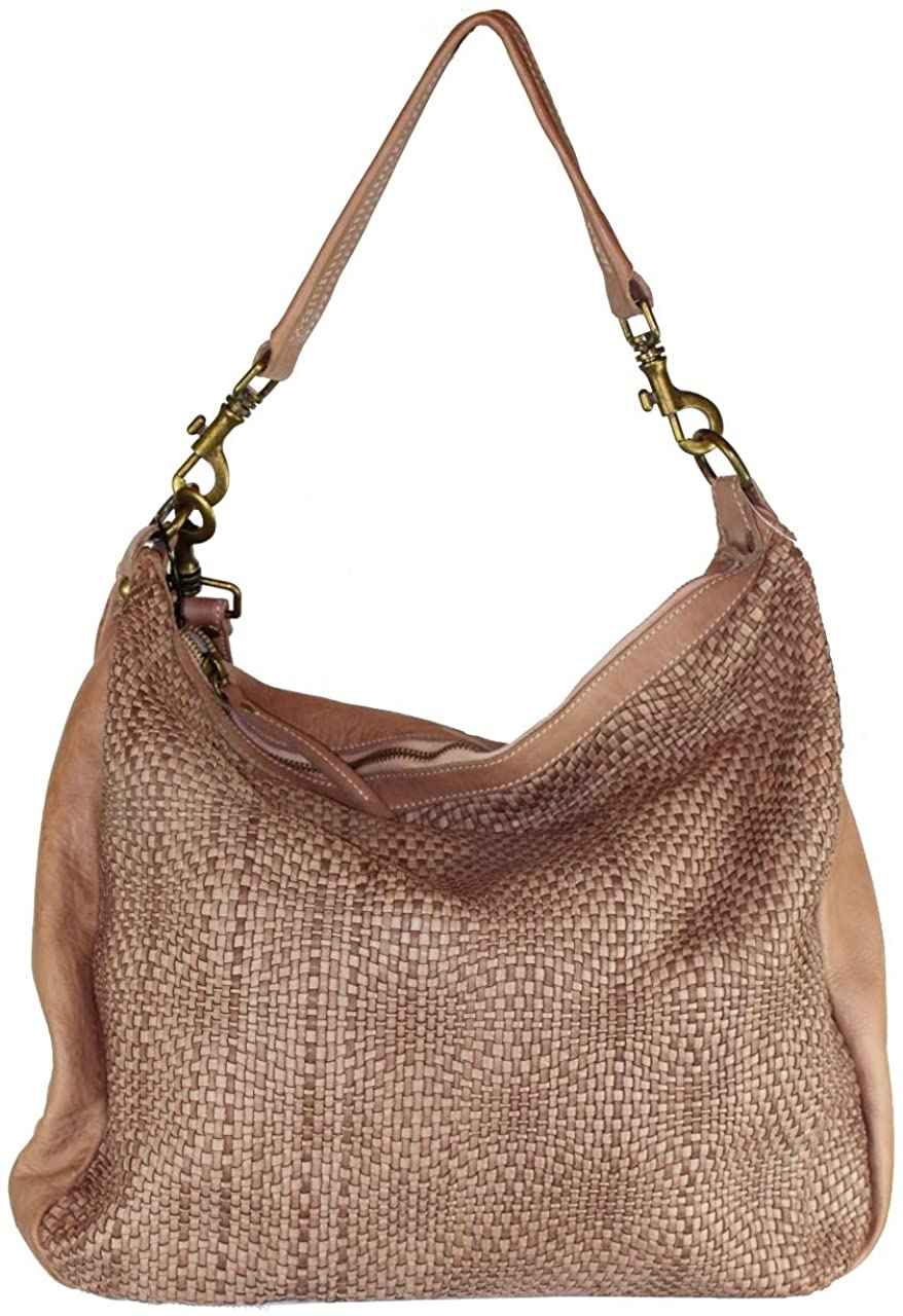 BZNA Bag Emilia rosa Italy Designer Damen Handtasche Schultertasche Tasche Leder Shopper Neu