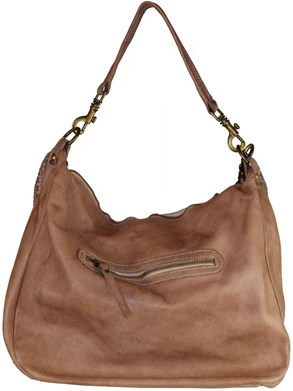 BZNA Bag Emilia rosa Italy Designer Damen Handtasche Schultertasche Tasche Leder Shopper Neu