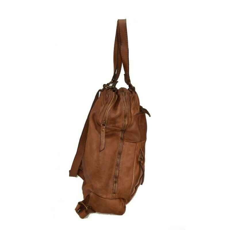 BZNA Bag Flipp Schwarz Backpacker Rucksack Damenhandtasche Schultertasche