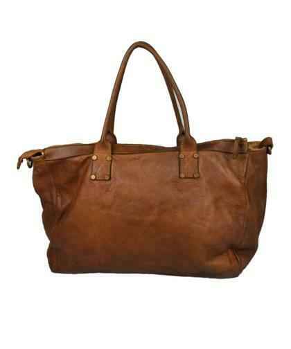 BZNA Bag Funny Blau Shopper Tasche Schultertasche Handtasche Designer Leder
