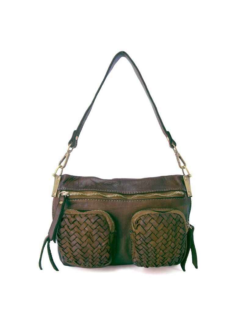 BZNA Bag Gesa Grün Umhängetasche Designer Clutch Ledertasche Schultertasche