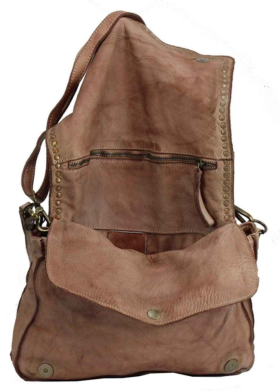 BZNA Bag Gil Taupe Italy Designer Clutch Umhängetasche Damen Handtasche Schultertasche Tasche Leder Shopper Neu