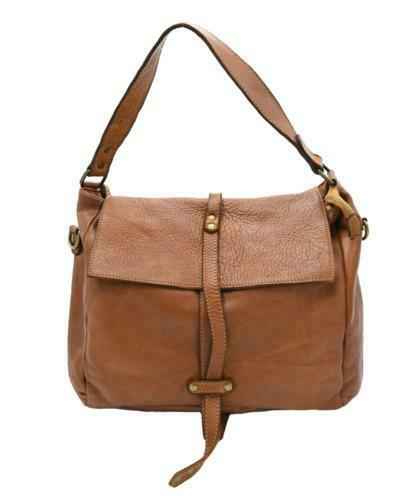 BZNA Bag Katja Cognac Italy Designer Messenger Damen Handtasche Schultertasche