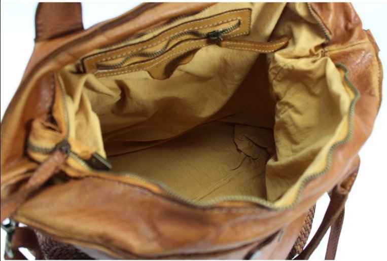 BZNA Bag Laura Grün Italy Vintage Schultertasche Designer Damen Handtasche