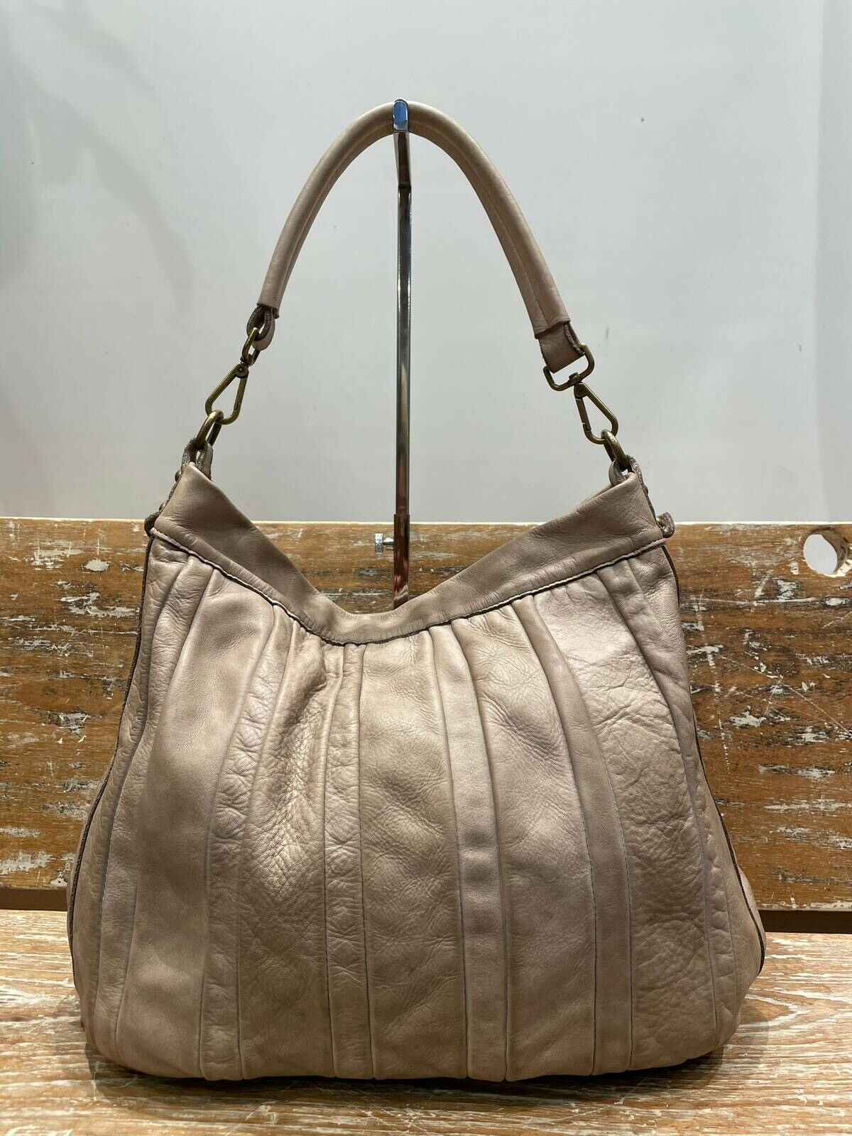 BZNA Bag Lennja Taupe Italy Designer Damen Handtasche Schultertasche Tasche