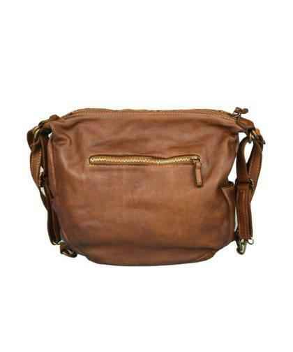 BZNA Bag Lizz Schwarz Backpacker Designer Rucksack Damenhandtasche Schultertasche