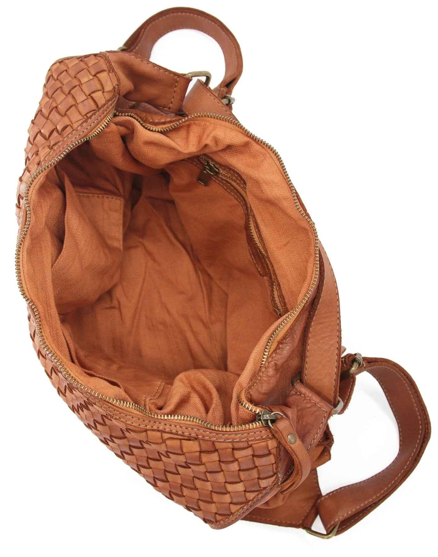 BZNA Bag Lory Beige Backpacker Designer Rucksack Damenhandtasche Schultertasche
