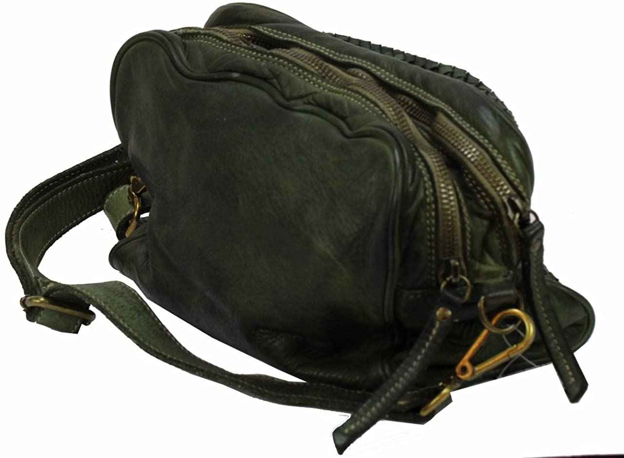 BZNA Bag Lucy verde Italy Designer Clutch Braided Ledertasche Umhängetasche Damen Handtasche Schultertasche Tasche Leder Shopper Neu