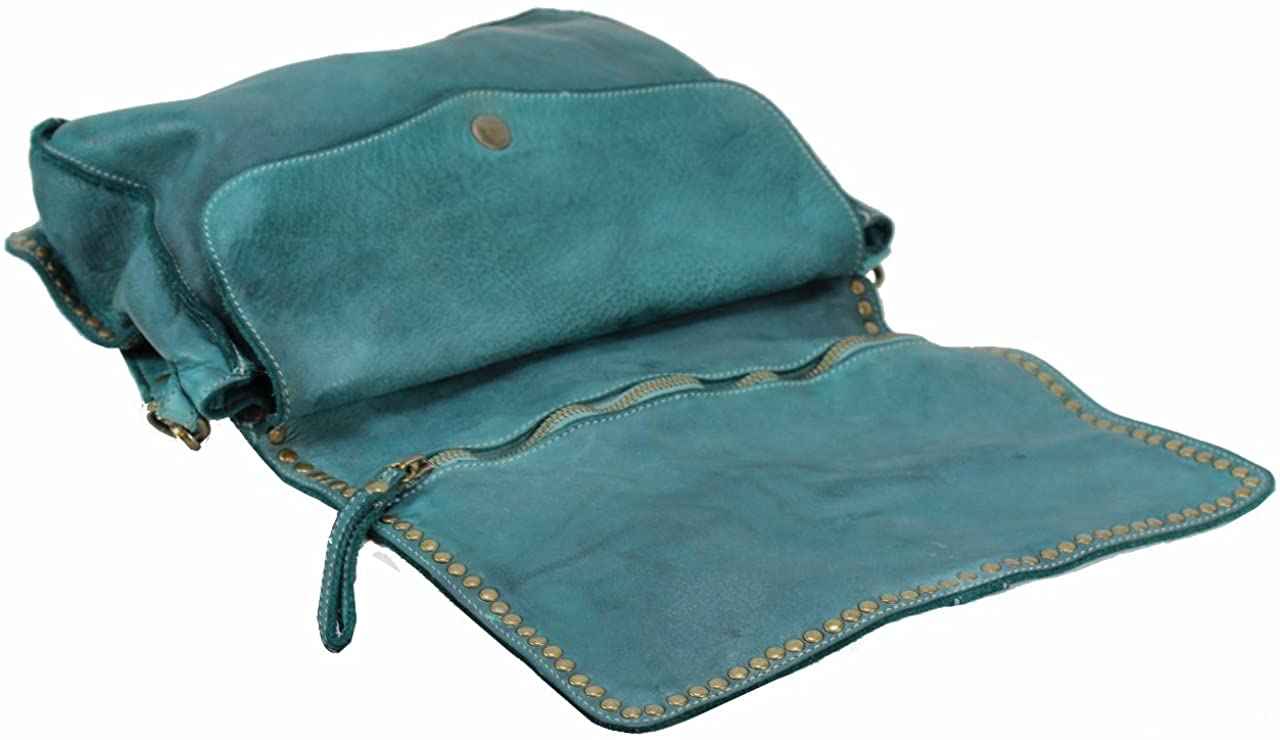 BZNA Bag Luna Petrol Italy Designer Clutch Umhängetasche Ledertasche Damen Handtasche Schultertasche Tasche Leder Shopper Neu