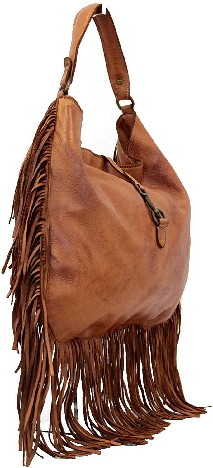 BZNA Bag Napoli blau Italy Designer Damen Handtasche Ledertasche Schultertasche Tasche Leder Shopper Neu