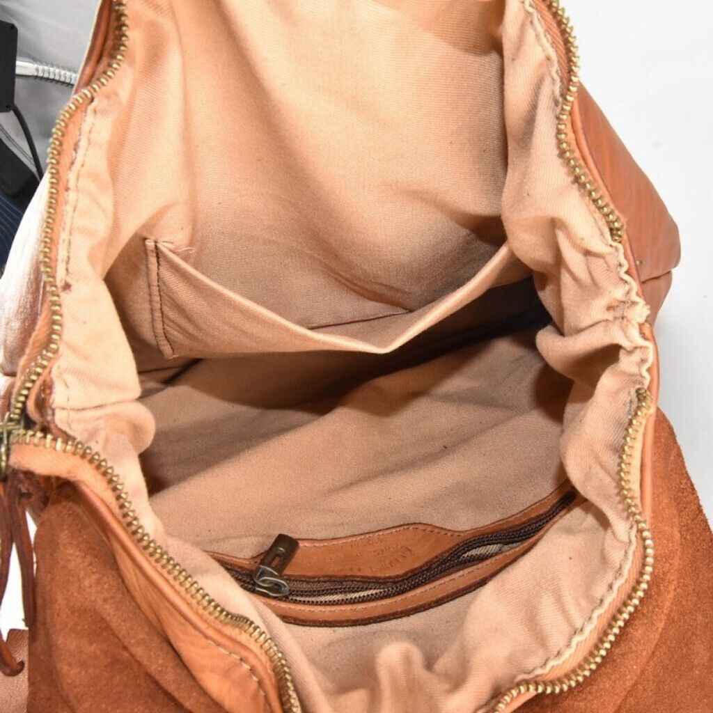BZNA Bag Piana Taupe Italy Rucksack Backpacker Designer Tasche