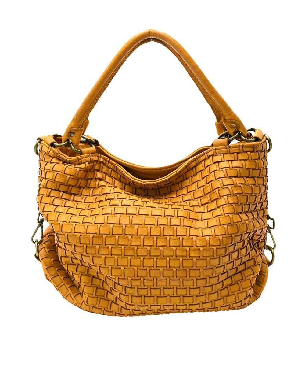 BZNA Bag Riana Gelb Italy Designer Damen Handtasche Schultertasche Tasche