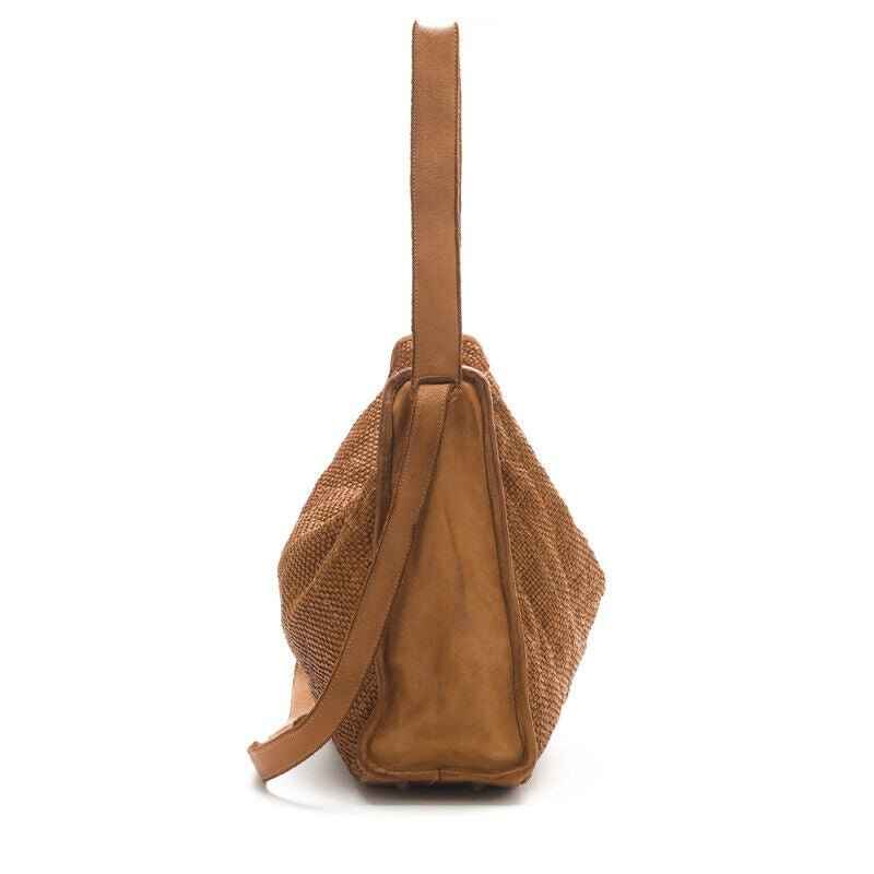 BZNA Bag Ruby cognac Italy Designer Damen Ledertasche Handtasche Schultertasche