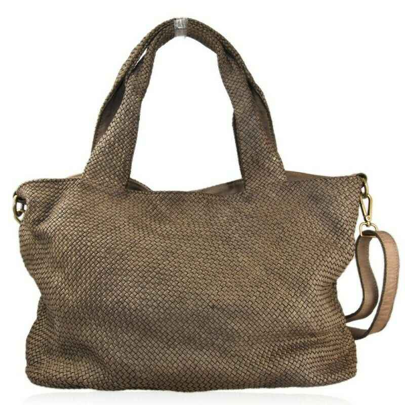 BZNA Bag Sana Taupe Italy Designer Damen Handtasche Schultertasche Tasche
