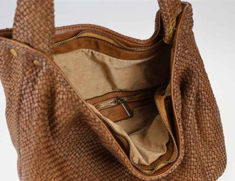 BZNA Bag Sanja Braun Italy Designer Damen Handtasche Schultertasche Tasche