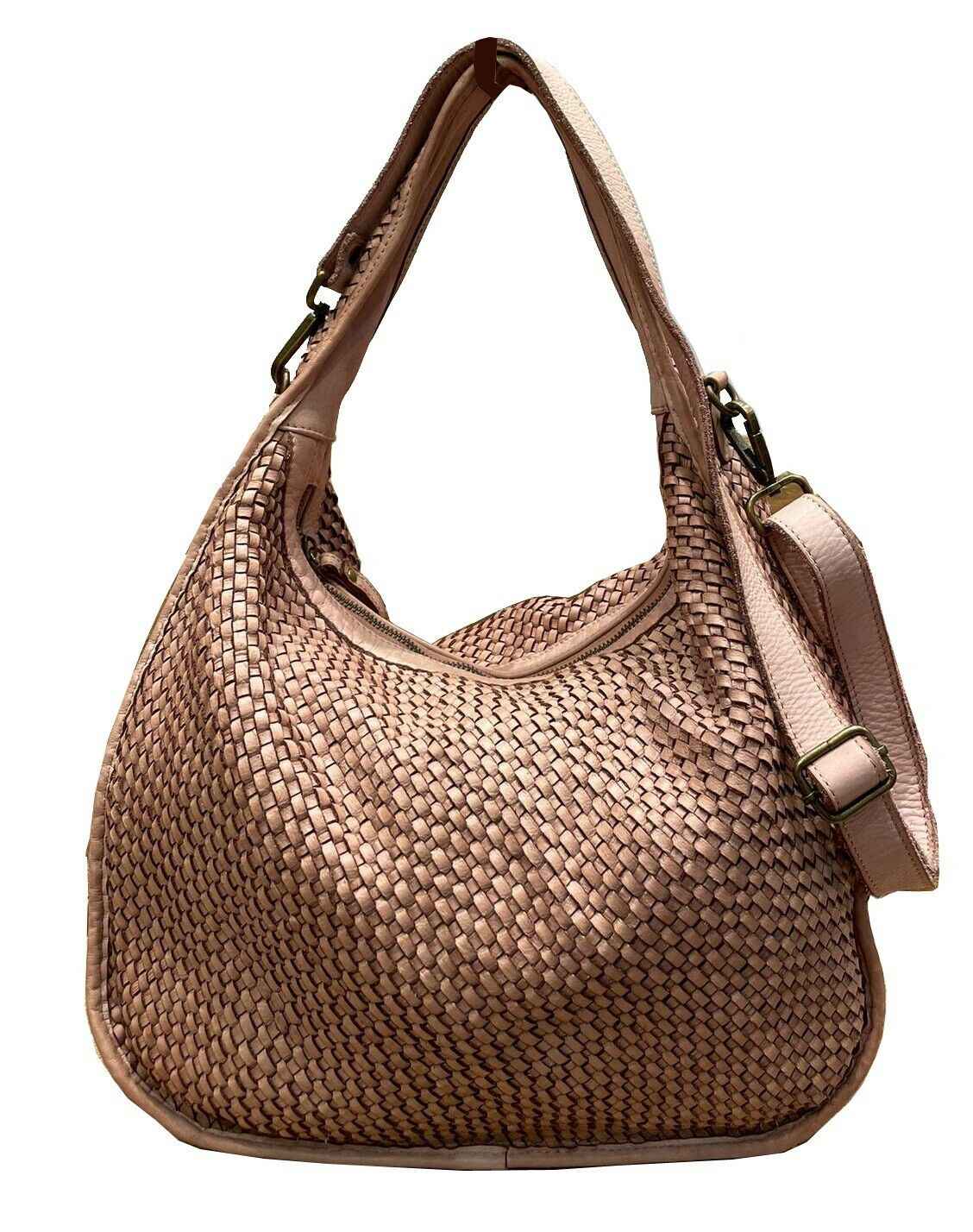 BZNA Bag Sanna Rose Italy Designer Damen Handtasche Schultertasche Tasche Leder