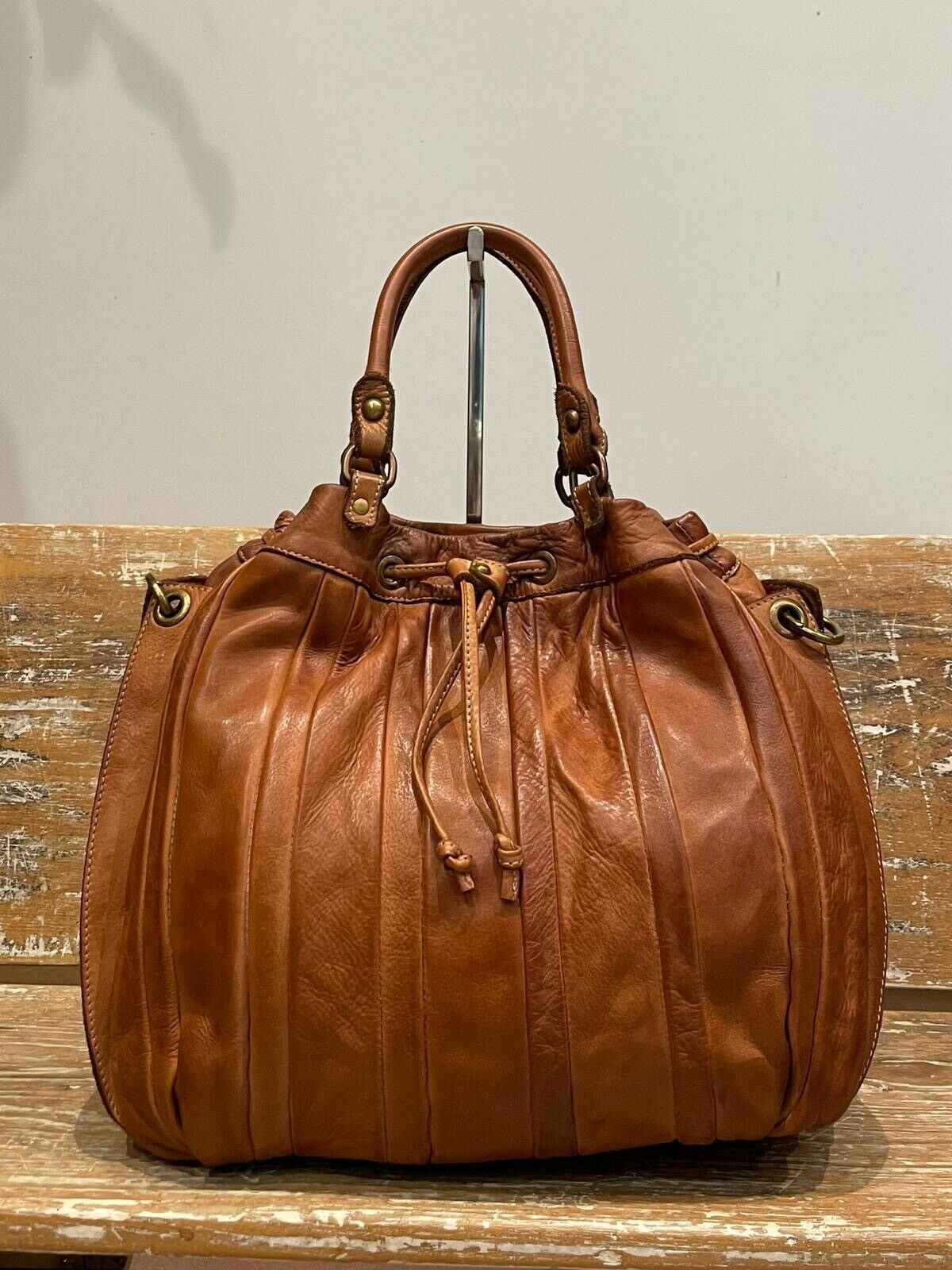 BZNA Bag Thora Cognac Italy Designer Damen Handtasche Schultertasche Tasche