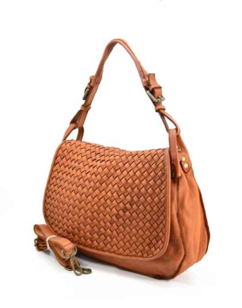 BZNA Bag Wini cognac italy Designer Leder Schulter Ledertasche Umhänge Tasche