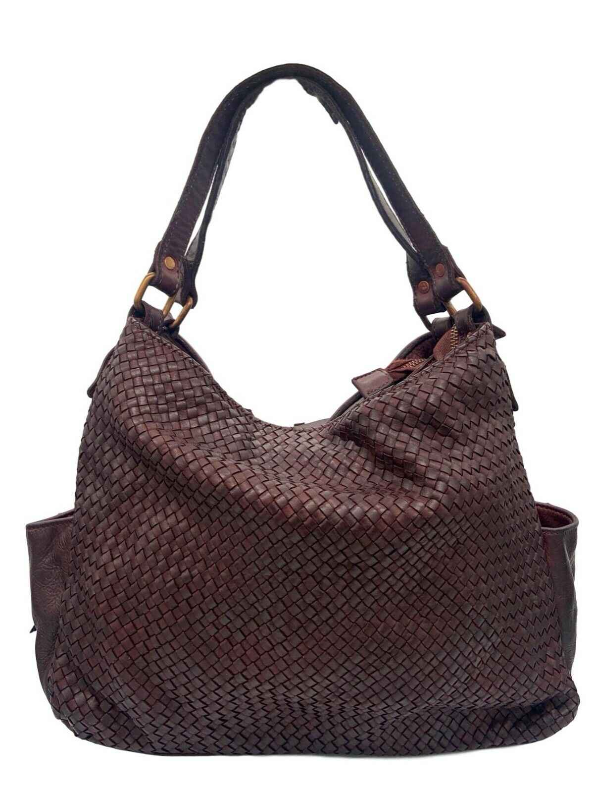 BZNA Bag Yuna Braun Italy Designer Damen Handtasche Schultertasche Tasche