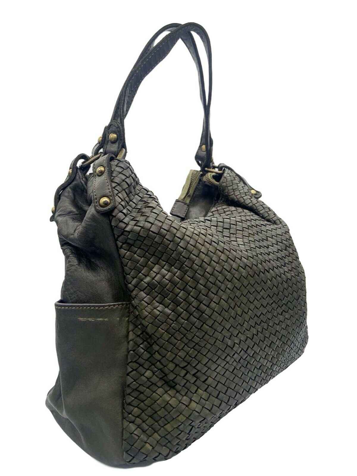 BZNA Bag Yuna Braun Italy Designer Damen Handtasche Schultertasche Tasche