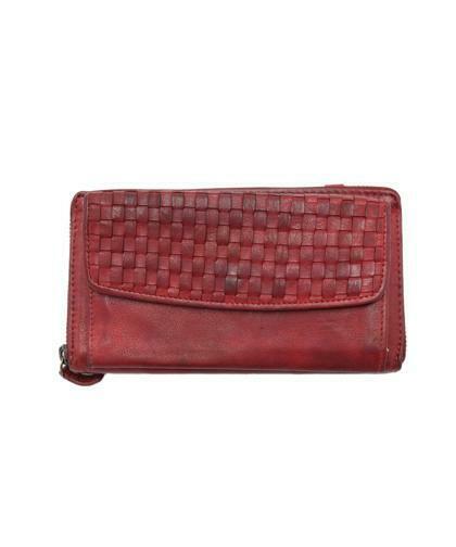 BZNA Berlin Dilan Rot Wallet Leder Schulter Portemonnaie Geldbörse Clutch - B Z N A