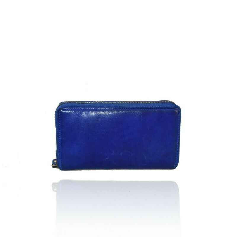 BZNA Berlin Filou Blau Wallet sheep Leather Leder Portemonnaie Geldbörse Neu