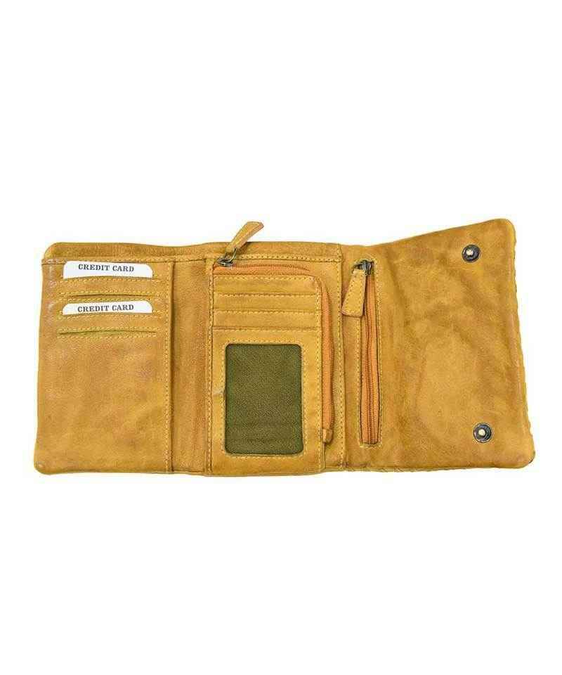 BZNA Berlin Frieda Grün Wallet Leather Leder Portemonnaie Geldbörse Clutch