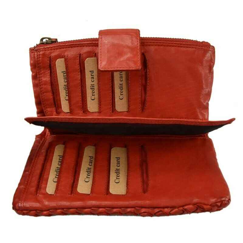 BZNA Berlin Karla Grün Wallet Leather Leder Portemonnaie Geldbörse Clutch