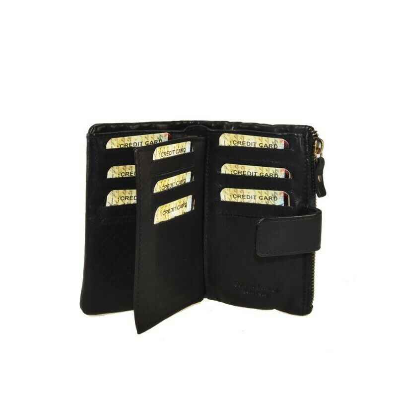 BZNA Berlin Lina Grün  Wallet Leather Leder Portemonnaie Geldbörse Clutch