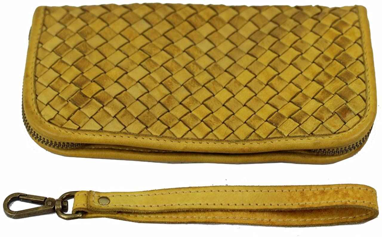 BZNA Berlin Mira Gelb Wallet Leather Leder Portemonnaie Geldbörse Clutch