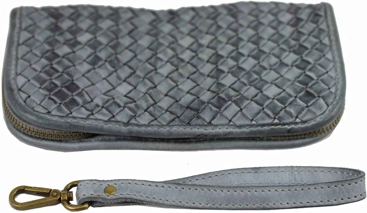 BZNA Berlin Mira Grau Wallet Leather Leder Portemonnaie Geldbörse Clutch