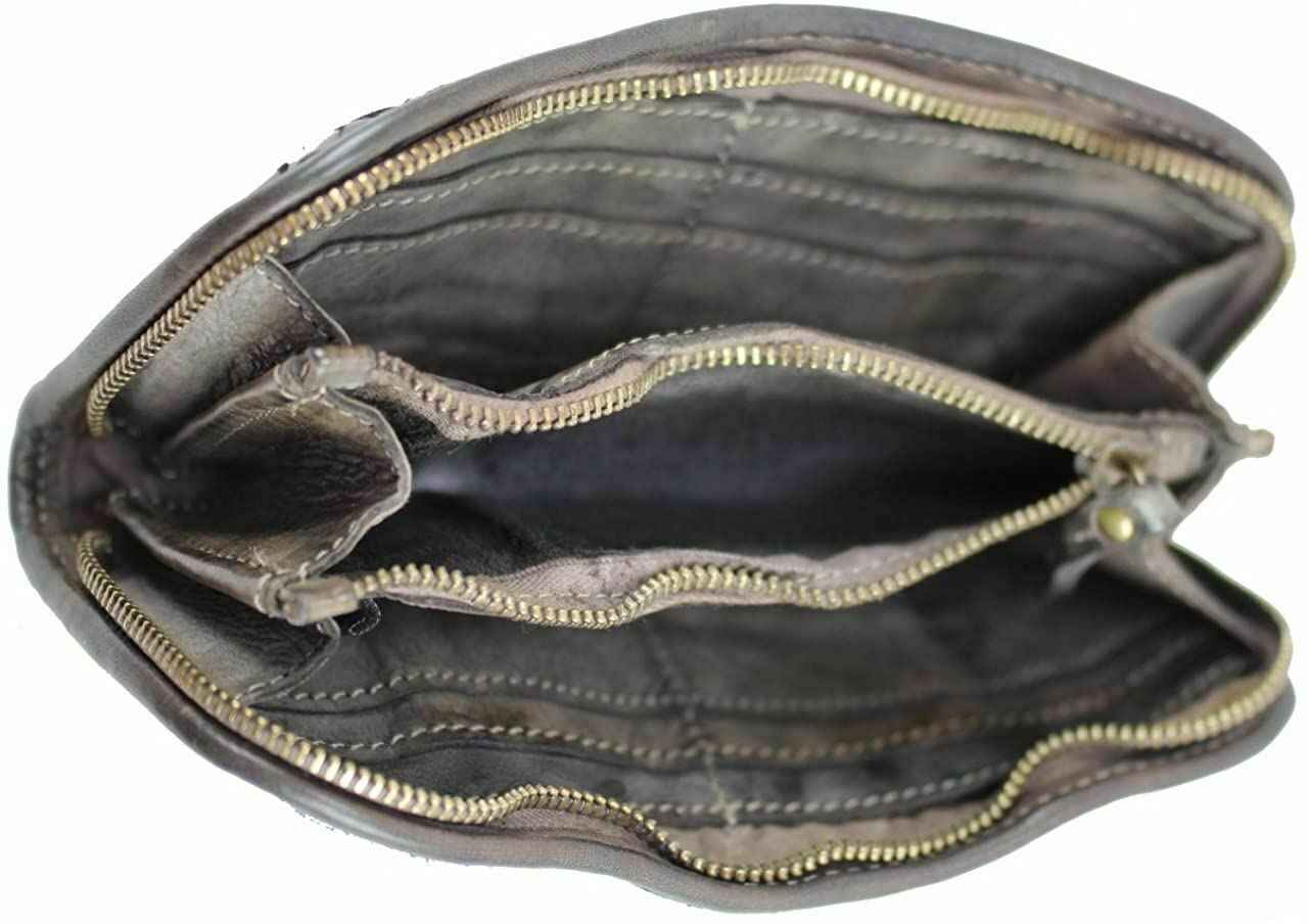 BZNA Berlin Mira Braun Wallet Leather Leder Portemonnaie Geldbörse Clutch