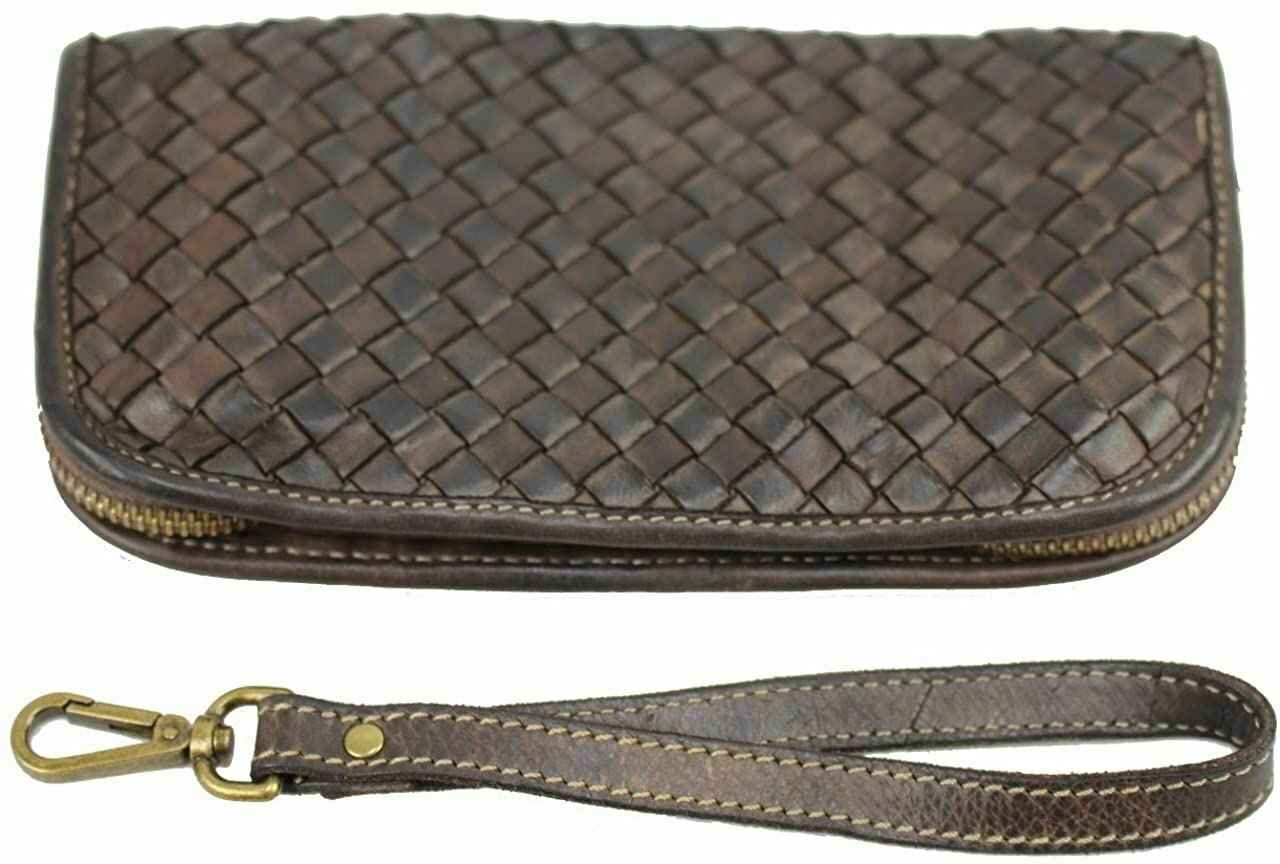 BZNA Berlin Mira Braun Wallet Leather Leder Portemonnaie Geldbörse Clutch