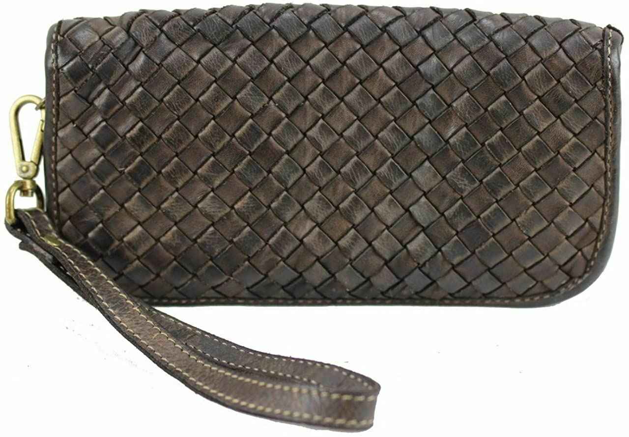 BZNA Berlin Mira Braun Wallet Leather Leder Portemonnaie Geldbörse Clutch