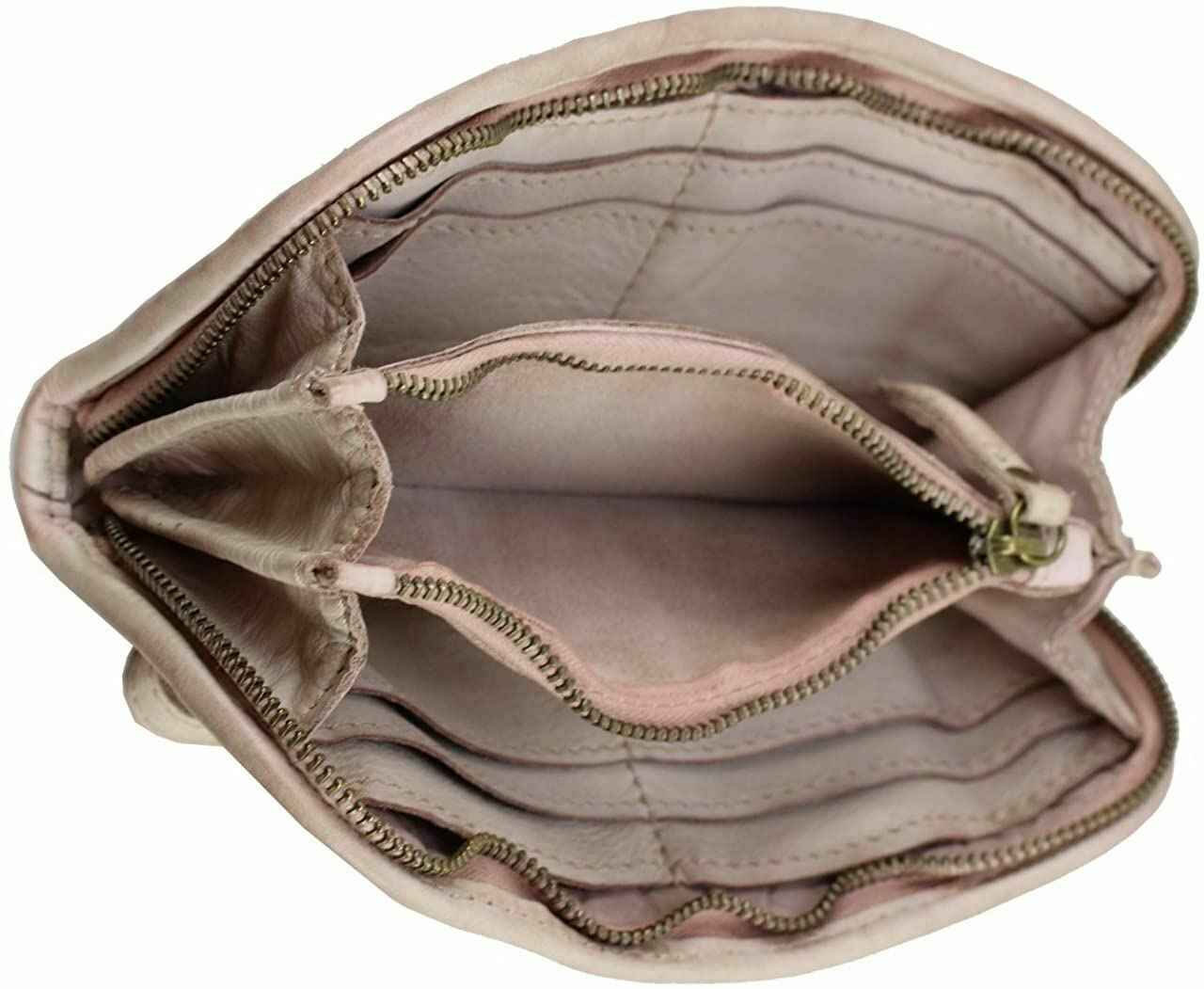 BZNA Berlin Mira Rosa Wallet Leather Leder Portemonnaie Geldbörse Clutch