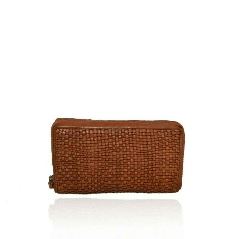 BZNA Berlin Naila Cognac Wallet Leather Leder Portemonnaie Geldbörse Clutch