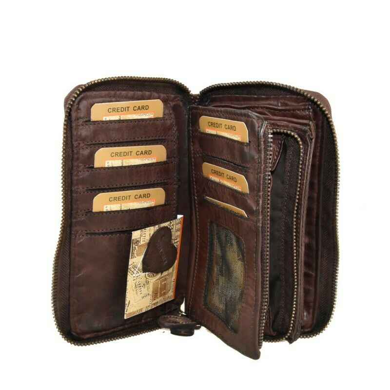 BZNA Berlin Naila Grün Wallet Leather Leder Portemonnaie Geldbörse Clutch