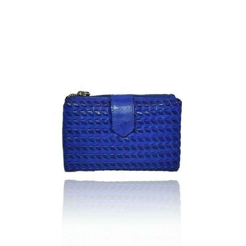 BZNA Berlin Paja Blau  Wallet Leather Leder Portemonnaie Geldbörse Clutch