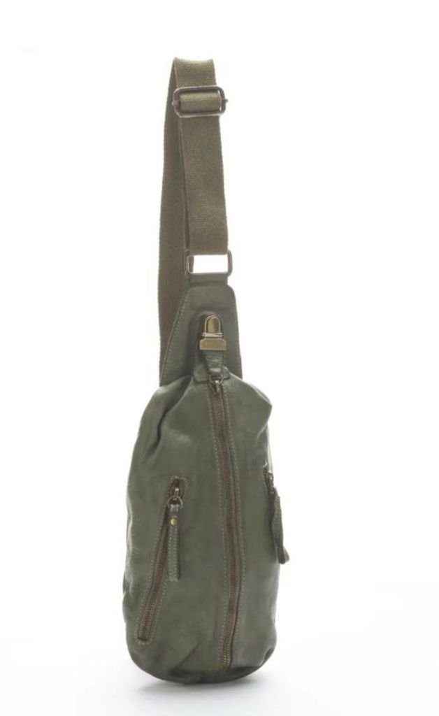BZNA Bag Martin Grün italy Designer Gürteltasche Bauchtasche Fanny Bag Umhängetasche Schultertasche Tasche Leder Shopper Neu