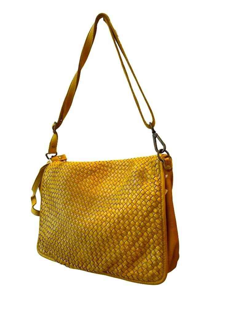 BZNA Bag Jassy Gelb Italy Designer Clutch Umhängetasche Damen Handtasche