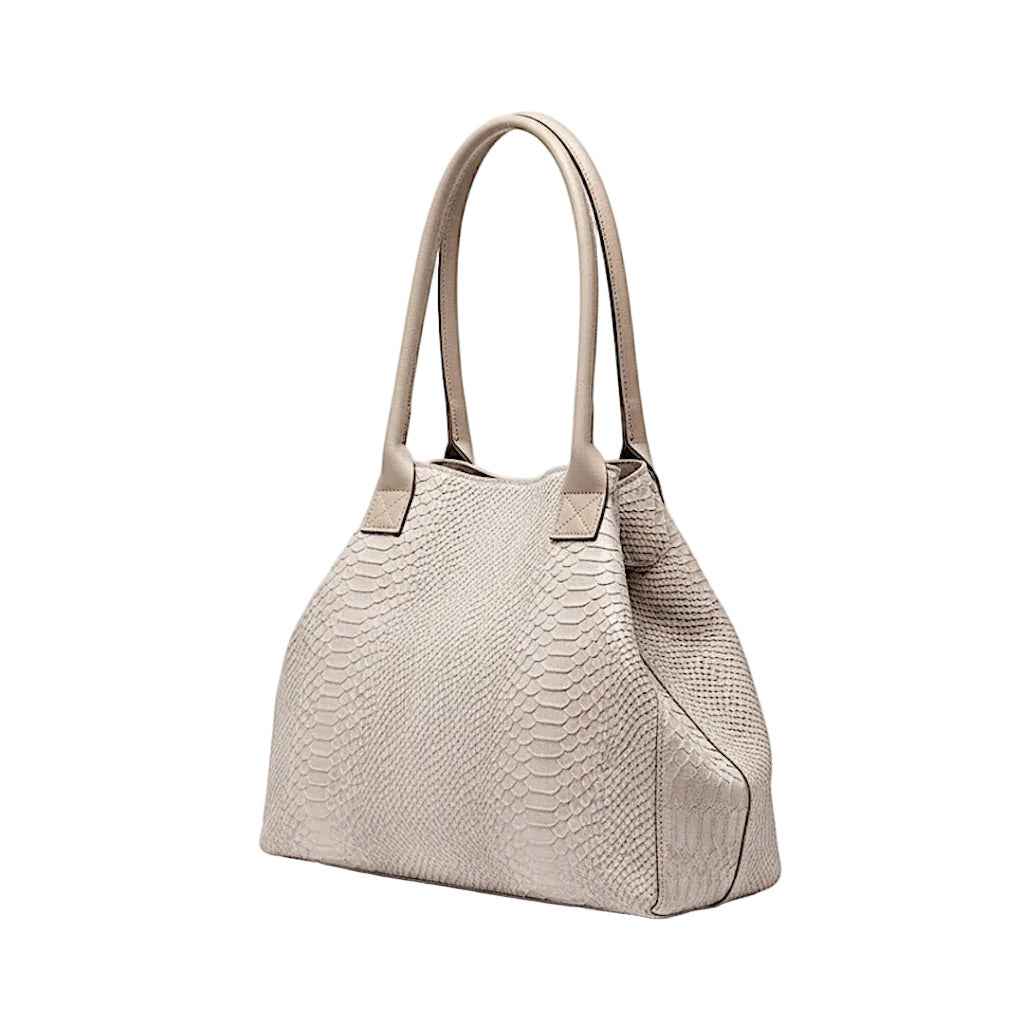 BZNA Bag Ladasha Rose Snake Prägung Leder Italy Damen Shopper Handtasche Schultertasche Tasche