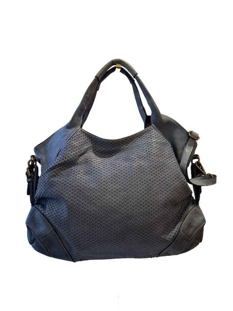 BZNA Bag Tia Jeans Blau Italy Designer Damen Handtasche Schultertasche Tasche Leder Shopper Neu
